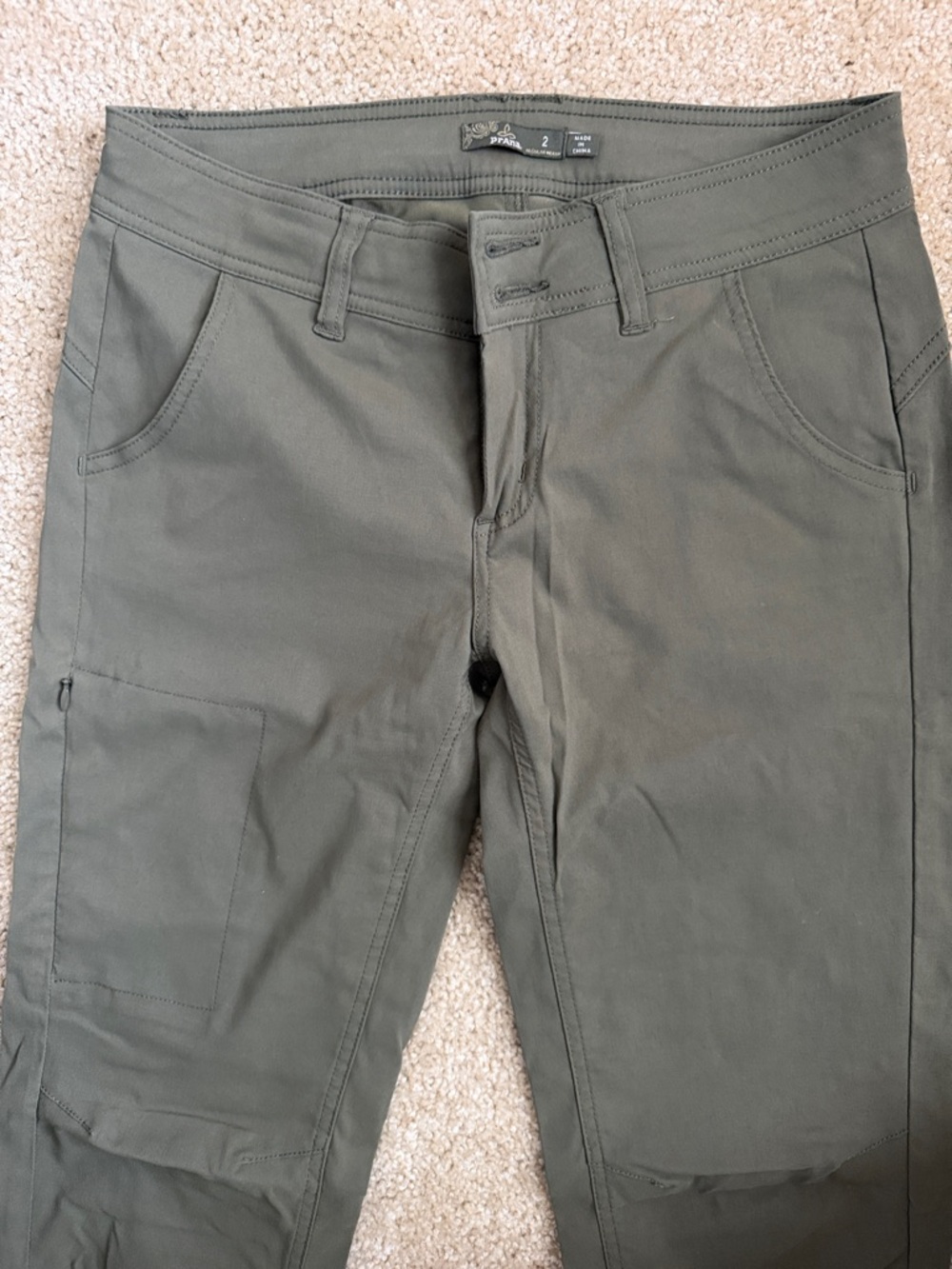 Prana Hallie Wicking Pants Women’s Like New Cargo Green - Picture 3 of 11